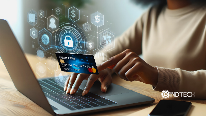 usuaria en filtros de seguridad de su banca digital fintech